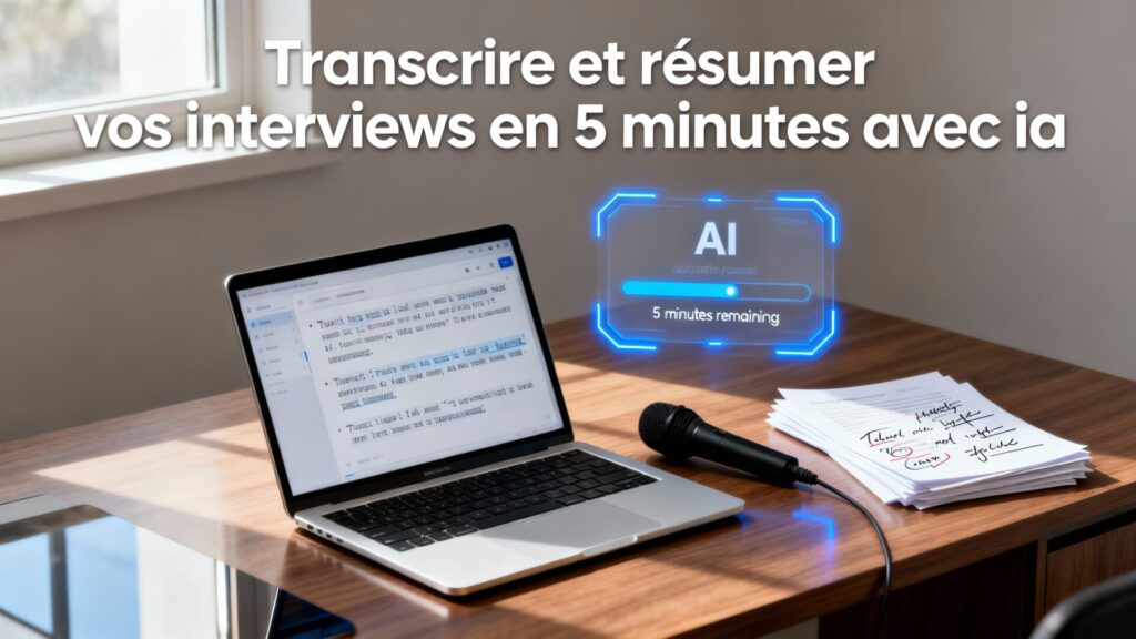 Transcrire et reprendre vos entretiens en 5 minutes avec ia avec texte